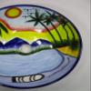 14" round TALAVERA VESSEL SINK Mexican handmade ceramic bathroom basin, folk art view 3