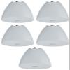 Rockville PEN-525T 5.25" 70V Hanging Pendant Speaker, White, 71Hz-20kHz, Polypropylene Woofer, PEI Dome Tweeter, for Restaurants and Retail, 5-Piece