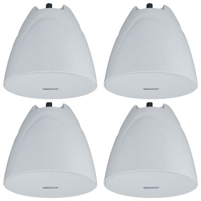 Rockville PEN-525T 5.25" 70V Hanging Pendant Speaker, Detachable Euroblock Terminals, Built-in 100V/70V Transformer, for Commercial and Restaurant, 4-Piece