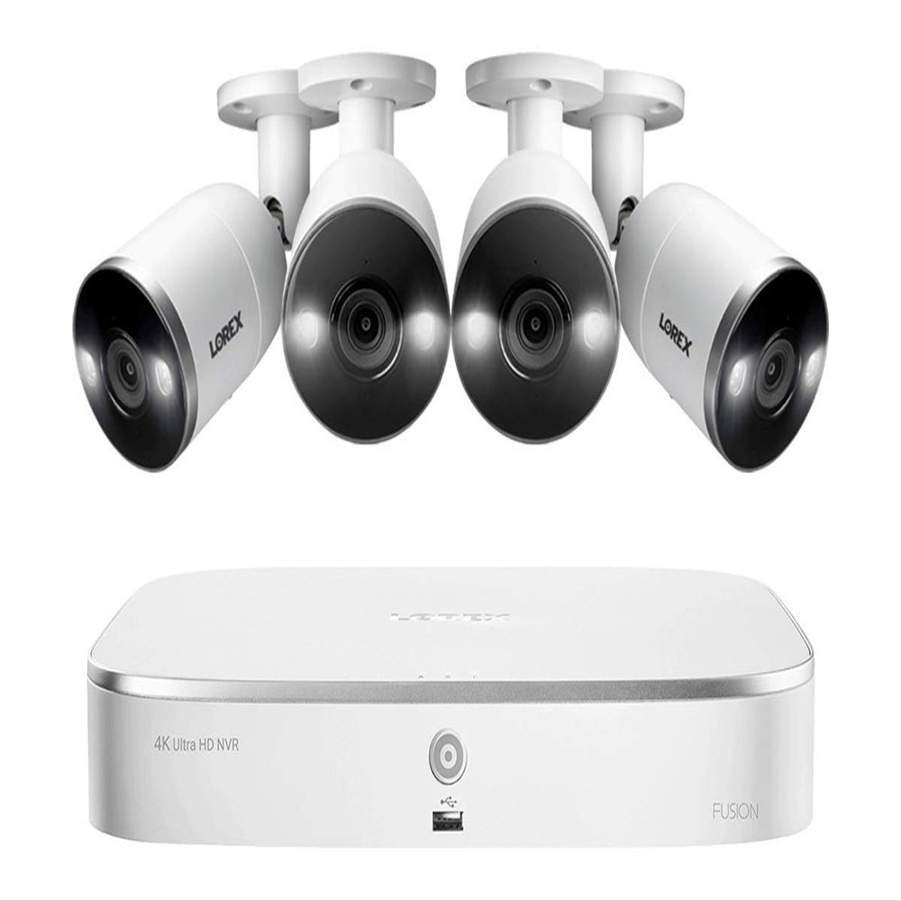 4K NVR Security System with Smart Deterrence Cameras, Fusion Capabilities and Smart Motion Detection Plus 4