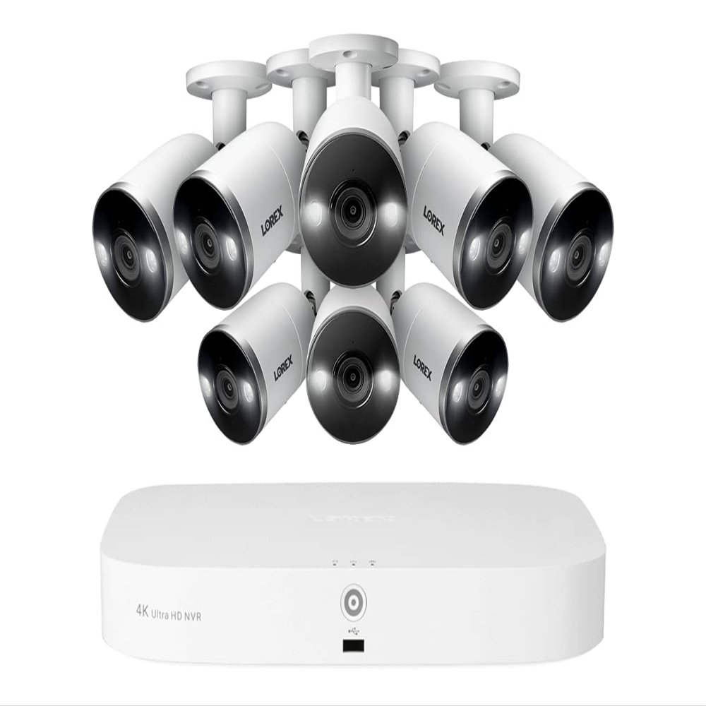 4K NVR Security System with Smart Deterrence Cameras, Fusion Capabilities and Smart Motion Detection Plus 8