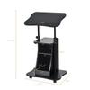 GRAFFY Rolling Mobile Stand, Laptop Podium w/Swivel Wheels, Adjustable Height & Tiltable Desktop, Sit-to-Stand Desk w/Open Storage, Rolling Lectern Cart, Portable Stand for Home, Office, Studio view 2