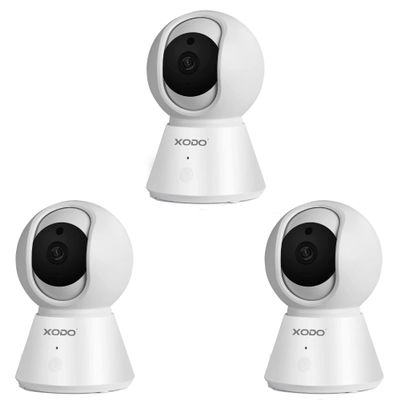 XODO Wireless Security Camera - 3PK E6 IP 1080P HD Plug-in Indoor WiFi Camera for Home Security/Baby Monitor/Pet, Motion Detection, 2 Way Audio, Night Vision