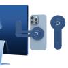 CloudValley Magnetic Phone Holder for Laptop Designed for iPhone 17/16/15/14/13/12 MagSafe, Adjustable Phone Monitor Side Mount, Slim Portable Foldable Computer Expansion Bracket, Navy Blue view 1