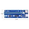 ezqnirk 1pcs VER006C PCI-E Riser Card PCIE 1x to 16x Extension 100CM 60CM USB3.0 Cable SATA 15Pin to 6Pin Power Cord Suitable for Graphics Card,0.3M view 2