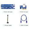 ezqnirk 1pcs VER006C PCI-E Riser Card PCIE 1x to 16x Extension 100CM 60CM USB3.0 Cable SATA 15Pin to 6Pin Power Cord Suitable for Graphics Card,0.3M view 3