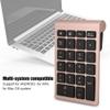 WESE Wireless Number Pads, 22 Keys Numeric Keypad Ultra Thin Extensions Number Keyboard Bluetooth 3.0 Portable Number Numpad for Laptop, PC, Desktop(Rose Gold) view 2