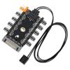 ezqnirk 1pcs Molex 4pin SATA to 10 Port 4 Pin PWM Fan Hub Controller RPM Feedback Cable,CPU Cooler Fan Splitter for 4-pin 3pin Case Cooling,Power by SATA view 1