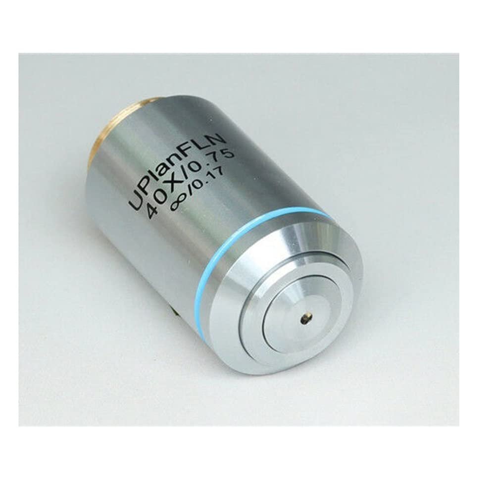 Microscope Kit Semi-apochromatic Plan Fluorescent Objective Lens 4X 10X 20X 40X 100X 20mm RMS Thread Interface, Infinity System Microscope Lens Adapters (Magnification : 40X)