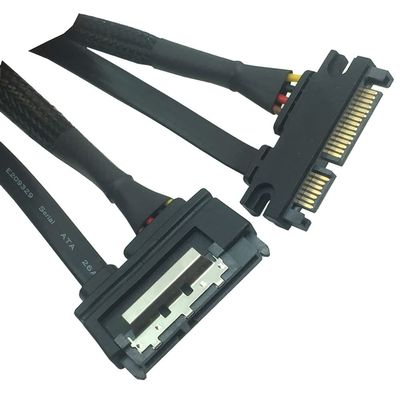 1pcs Sata Extension Cable SATA 22 Pin Male to Female SATA 3 III 22 Pin Male to Female 7+15 Pin SATA Data Power Combo,0.5m