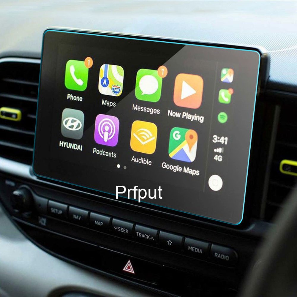 BAWAQAF Tempered Glass Screen Steel Film, for Hyundai Venue 2020, Car Radio GPS Navigation Tempered Glass Screen Steel Film