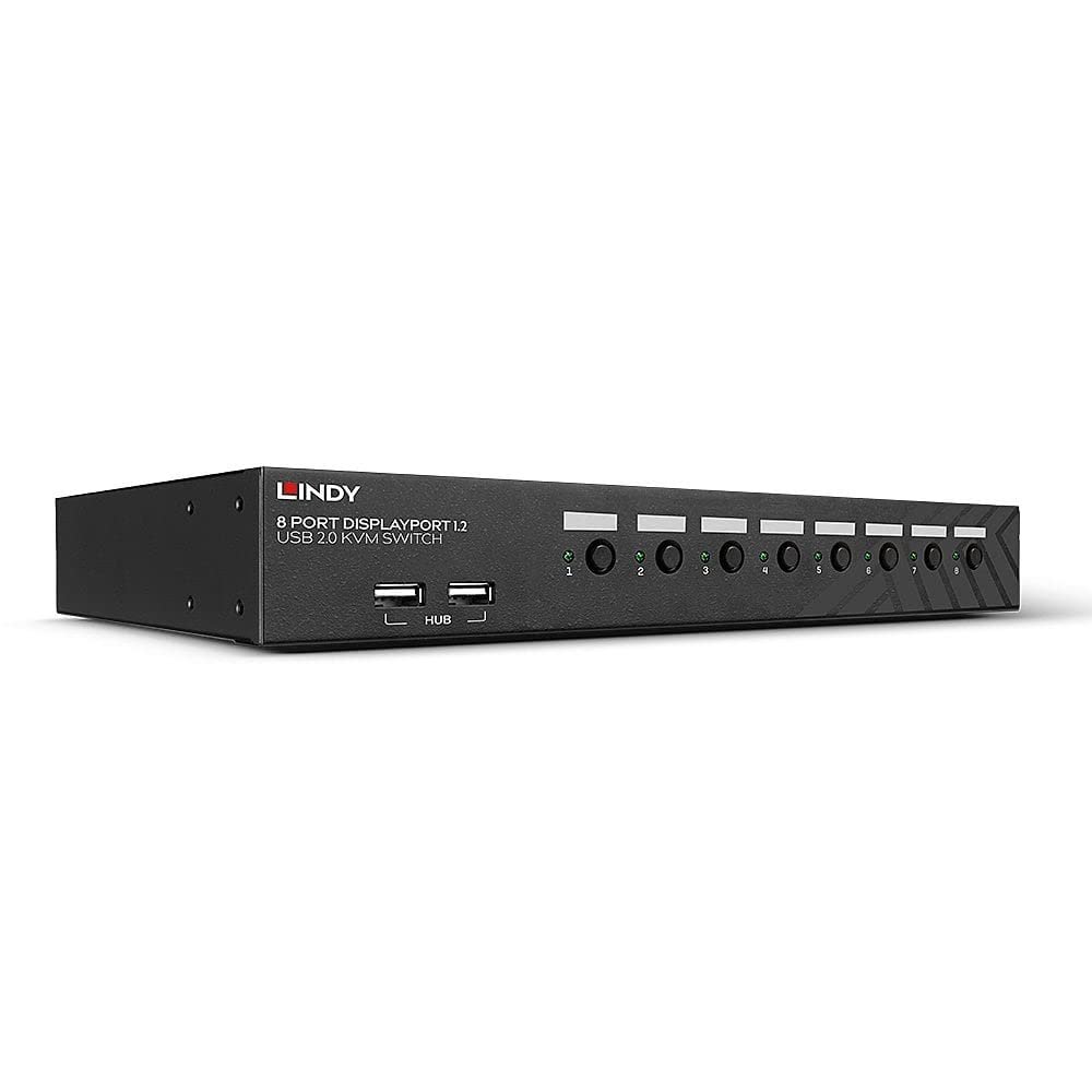 LINDY 39540 8 Port DisplayPort 1.2 USB 2.0 KVM Switch