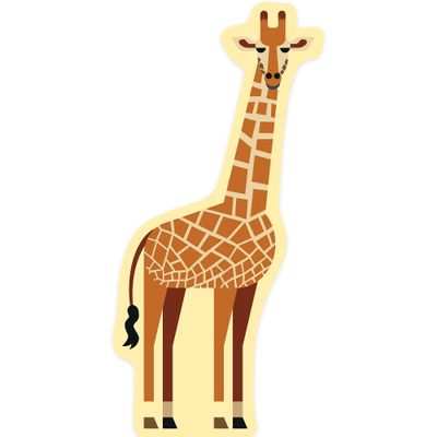 Die Cut Sticker Giraffe Geometric Vinyl Sticker, (Waterproof Decal for Cars, Water Bottles, Laptops, Coolers), Large