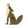 Lantern Press Sticker Coyote Geometric Die Cut Vinyl, (Waterproof Decal for Cars, Water Bottles, Laptops, Coolers), Small view 1