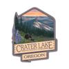 Die Cut Sticker Crater Lake National Park, Oregon, Spring Flowers and Bear Family Vinyl Sticker, (Waterproof Decal for Cars, Water Bottles, Laptops, Coolers), Large view 1