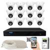 GW Security 16 Channel 8MP Fulltime Color Night Vision 4K NVR Security Camera System with 12 UltraHD 4K Two-Way Audio Outdoor/Indoor Smart AI Face Recognition Human Vehicle Detection PoE Dome Cameras view 1