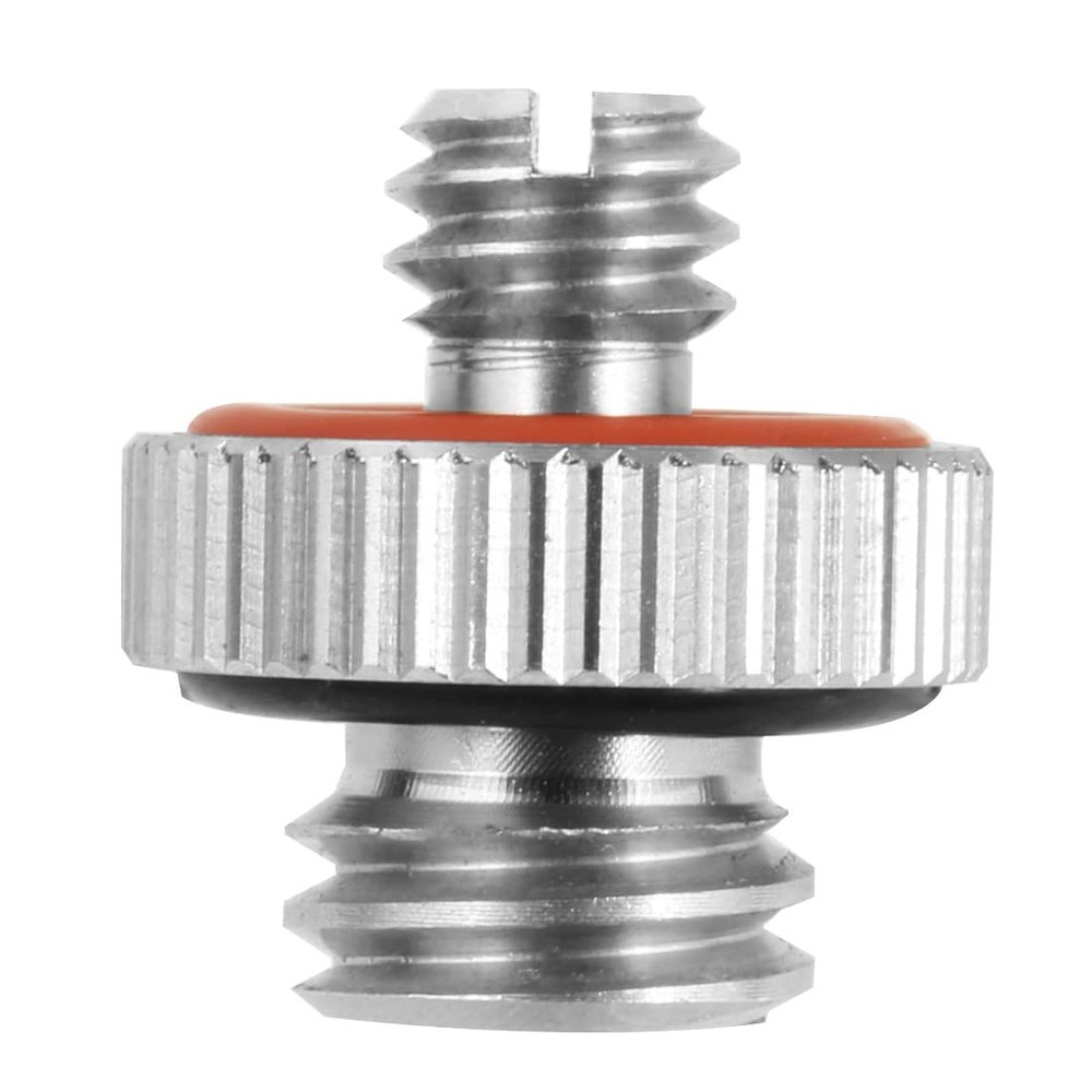 FEICHAO 2Pack Standard 1/4" to 1/4" 3/8" Male Threaded Screw Adapter Converter Tripod Mount for Camera Microphone (Version B 1/4" to 3/8")