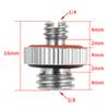FEICHAO 2Pack Standard 1/4" to 1/4" 3/8" Male Threaded Screw Adapter Converter Tripod Mount for Camera Microphone (Version B 1/4" to 3/8") view 2