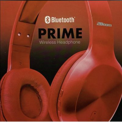 2BOOM 2Boom Prime Wireless Bluetooth Headphones with Built in Microphone (Red)