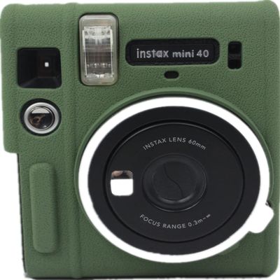 BolinUS Mini 40 Case, Fullbody Ultra-thin Lightweight Rubber Soft Silicone Housing Case Bag Cover for Fuji Fujifilm Instax Mini 40 Film Camera (Green)