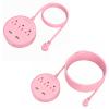 10FT and 15 FT Long Extension Cord Power Strip with USB Bundle, NTONPOWER Pink Charging Station with 3 Outlets and 2 USB, Travel Power Strip Flat Plug, Wall Mount for Home Office Dorm Room Cruise Ship view 1