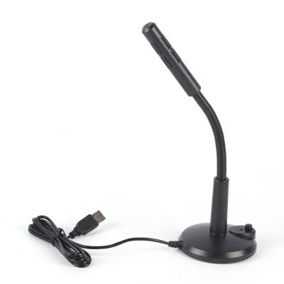 USB Computer Microphone, Plug &Play Desktop Omnidirectional Condenser PC Laptop Mic, Mute Mini Gooseneck Microphone for Gaming Singing Streaming Recording