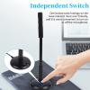 USB Computer Microphone, Plug &Play Desktop Omnidirectional Condenser PC Laptop Mic, Mute Mini Gooseneck Microphone for Gaming Singing Streaming Recording view 3