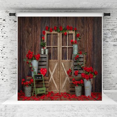 Kate Valentines Day Backdrops for Photograpy Valentine's Heart Backdrop with Rose Wedding Photo Backgrounds for Photoshoot, Children, 10x10ft