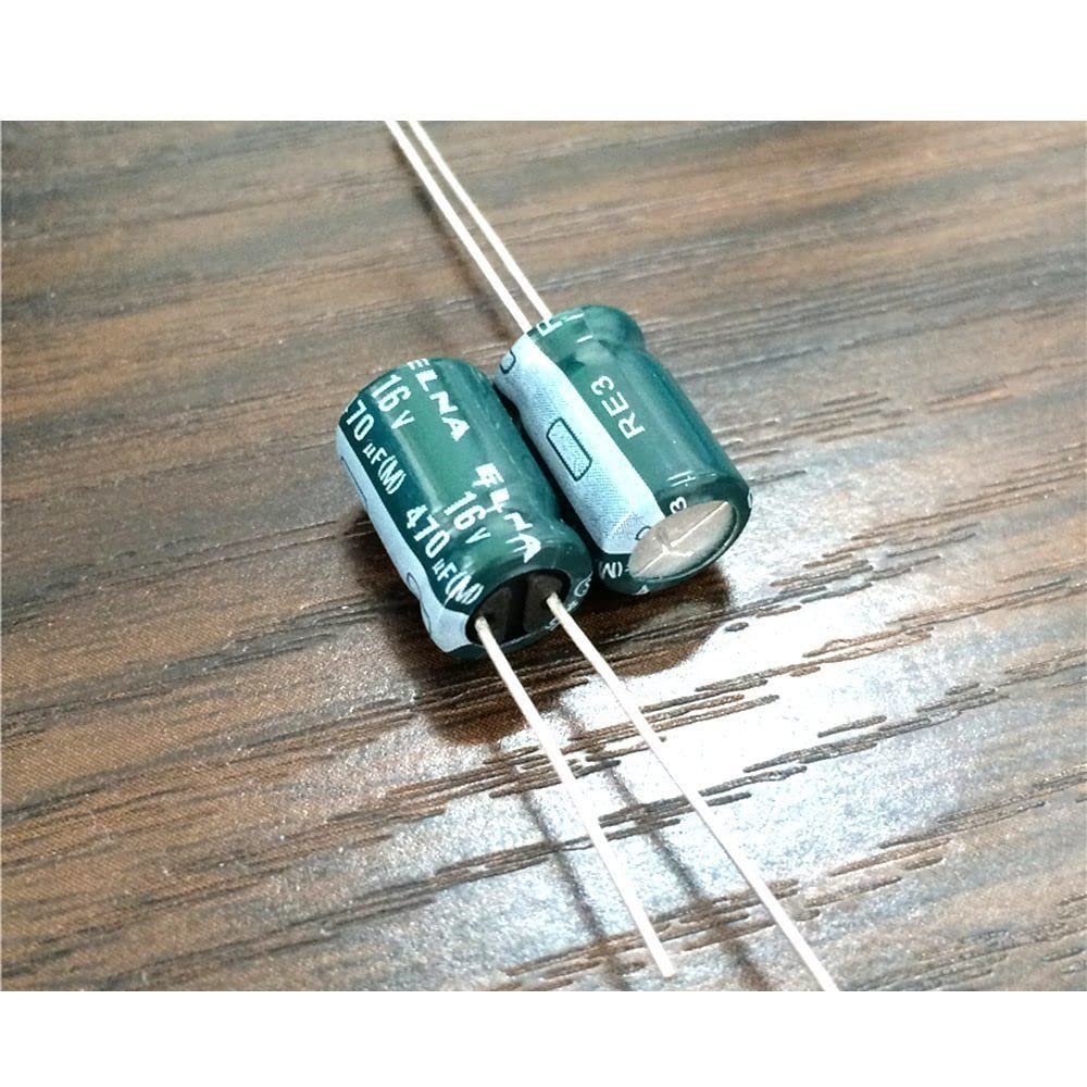 100pcs 470uF 16V Japan RE3 Series 8x11.5mm 16V470uF Audio Capacitor