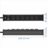 Oviitech Metal Socket Wall Mount 6 Outlets Heavy Duty Power Strip, 6 Feet Extension Cord, Mounting Brackets Included,Workshop/Industrial Use, ETL Certified view 2