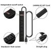 Oviitech Metal Socket Wall Mount 6 Outlets Heavy Duty Power Strip, 6 Feet Extension Cord, Mounting Brackets Included,Workshop/Industrial Use, ETL Certified view 3