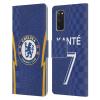 Head Case Designs Officially Licensed Chelsea Football Club N'Golo Kant 2021/22 Players Home Kit Leather Flip Case Compatible with Samsung Galaxy S20 / S20 5G view 1