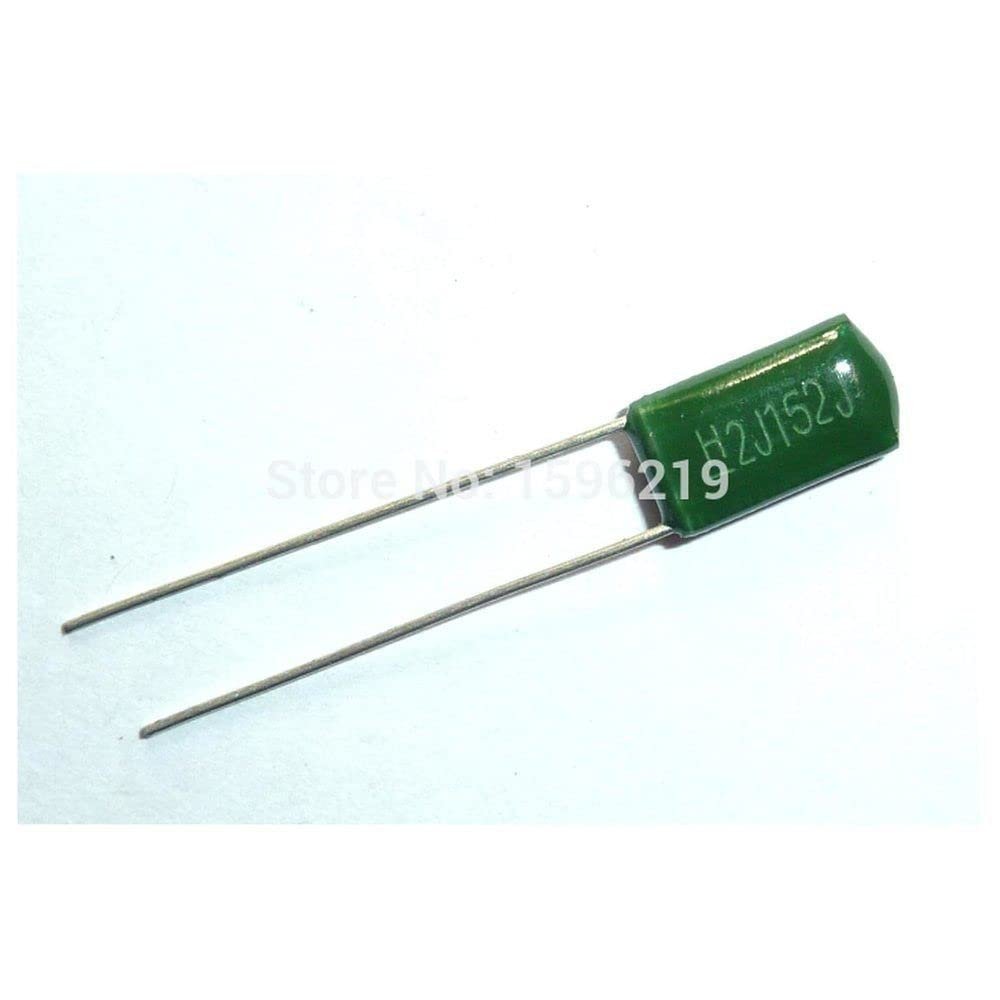 10pcs Mylar Film Capacitor 630V 2J152J 1500pF 1.5nF 2J152 5% Polyester Film Capacitor