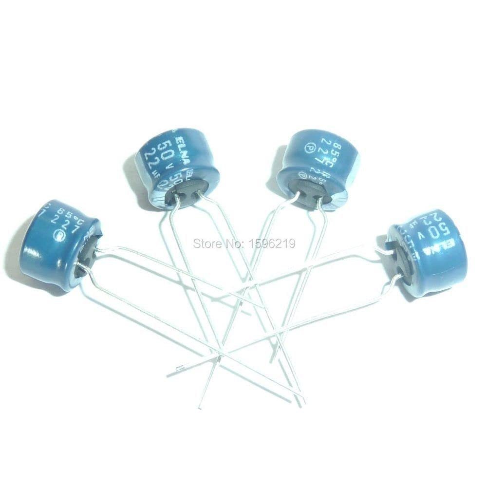 100pcs 22uF 50V RC3 Series 8x5mm 50V22uF Low Profile Audio Capacitor