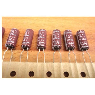 100pcs 1000uF 10V KY Series 8x20mm Low ESR 10V1000uF Motherboard Capacitor