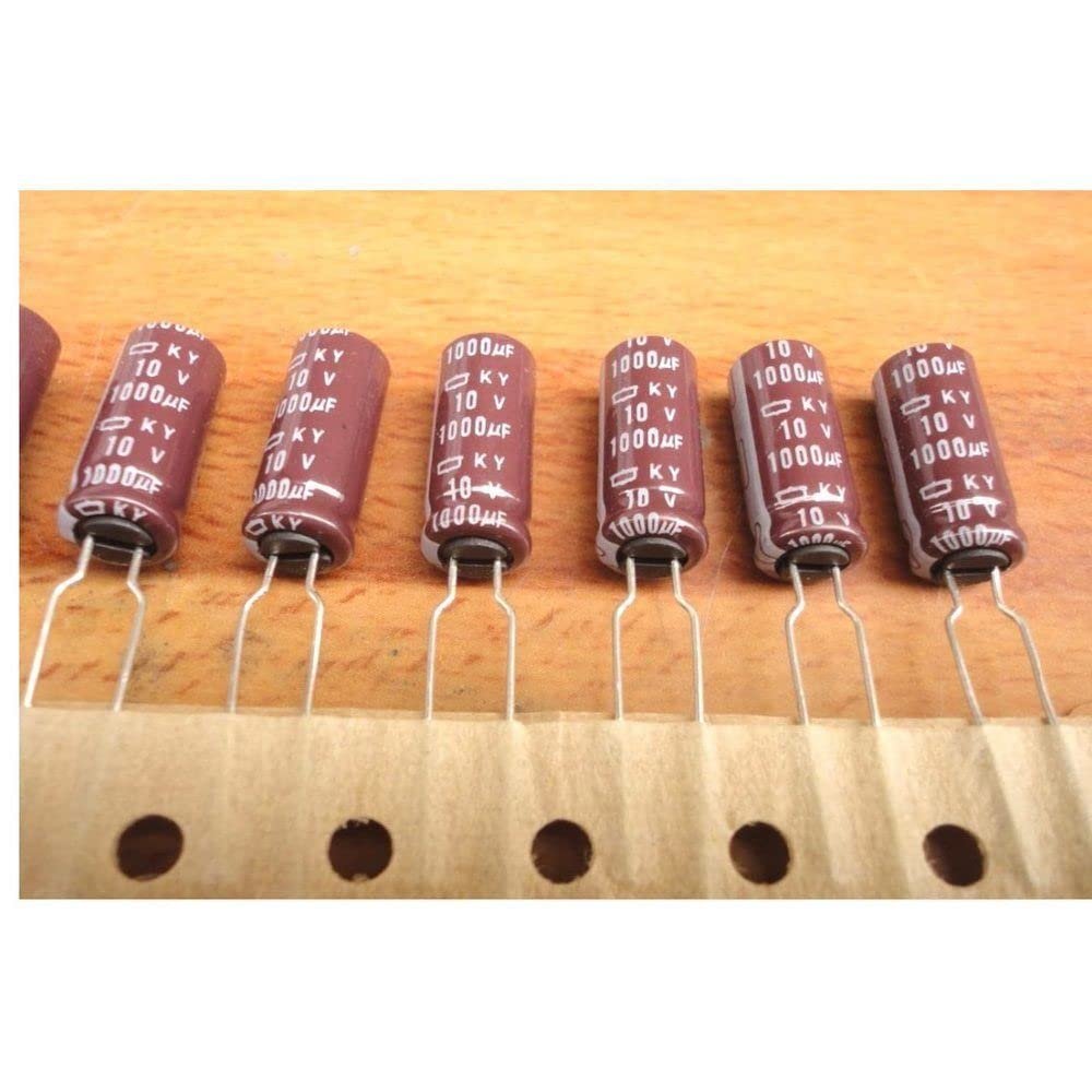 100pcs 1000uF 10V KY Series 8x20mm Low ESR 10V1000uF Motherboard Capacitor