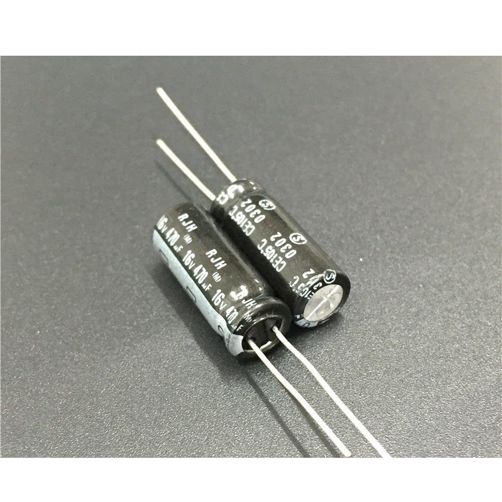 10pcs 470uF 16V RJH Series 8x20mm Extra Low Impedance 16V470uF Electrolytic Capacitor for Audio