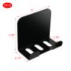 Cosmos 2 Pcs Wall Mount Phone Holder, Smartphone Charging Stand Wall Rack, Bedside Organizer Storage Bracket Compatible with Most Phones and Mini Tablets for Home Office Bedroom Living Room, Black view 2