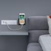 Cosmos 2 Pcs Wall Mount Phone Holder, Smartphone Charging Stand Wall Rack, Bedside Organizer Storage Bracket Compatible with Most Phones and Mini Tablets for Home Office Bedroom Living Room, Black view 4