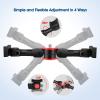 ChromLives Dual Cold Shoe Mount Universal Cold Shoe Adapter with 1/4" Thread Holes Rotatable Camera Shoe Extension Bracket for Microphone,Led Light view 3