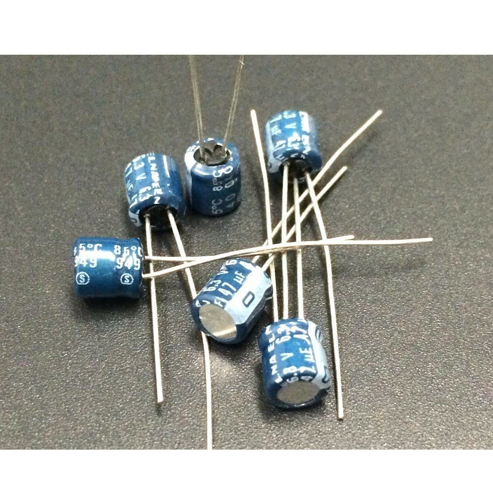 200pcs 47uF 6.3V Japan 5x5mm 6.3V47uF Audio Capacitor Blue