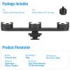 ChromLives Triple Cold Shoe Extension Mount Hot Shoe Base Adapter Extension Bar Bracket with 1/4 Screw for Tripod/Microphone/LED Light Compatible with Canon Sony Cameras view 4