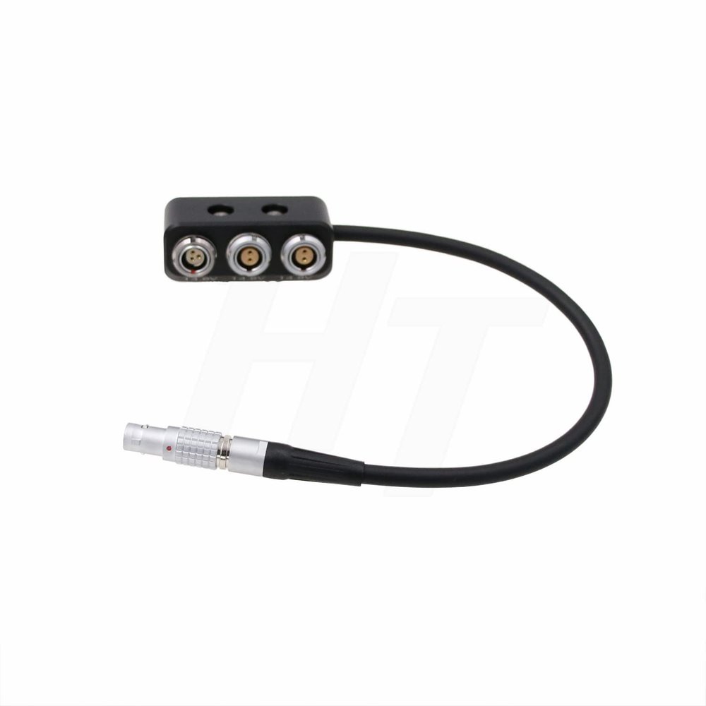 HangTon Power Splitter Cable Box 0B 3 Pin Male to 2 x 0B 2-pin 1 x Fischer RS 3 Pin Female