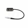 HangTon Power Splitter Cable Box 0B 3 Pin Male to 2 x 0B 2-pin 1 x Fischer RS 3 Pin Female view 1