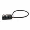 HangTon Power Splitter Cable Box 0B 3 Pin Male to 2 x 0B 2-pin 1 x Fischer RS 3 Pin Female view 4
