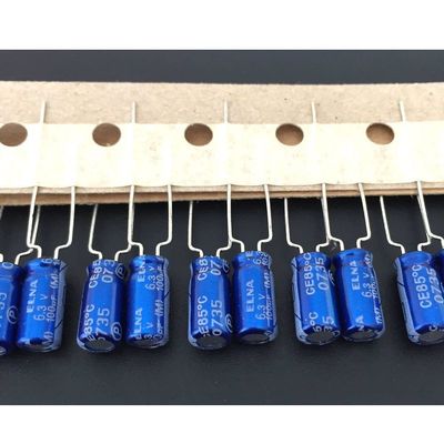 200pcs 100uF 6.3V Japan RE3 Series 5x11mm 6.3V100uF Audio Capacitor