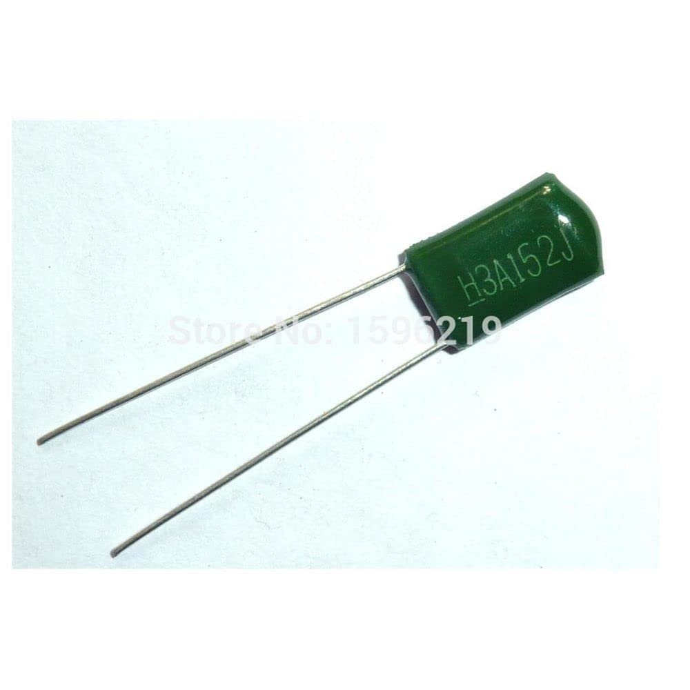 100pcs Mylar Film Capacitor 1000V 3A152J 1500pF 1.5nF 3A152 5% 1KV Polyester Film Capacitor