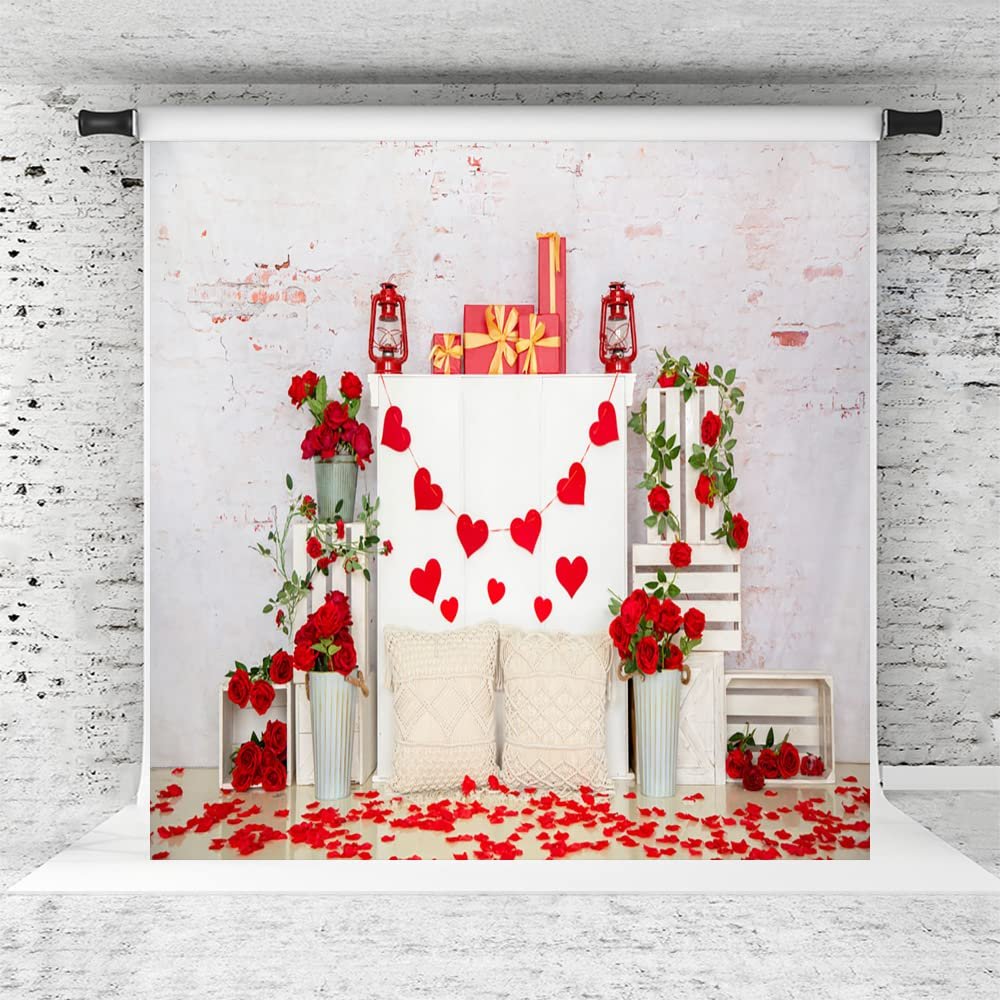 Kate Valentines Photography Backdrops Sweet Heart Backdrop Valentine Party Decorations for Children, Home, 8x8ft