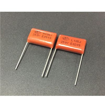 100pcs CBB 105 250V 105J CL21 1uF P20 Metallized Polypropylene Film Capacitor