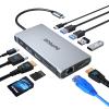 SUTOUG 12 in 1 USB C Hub, Docking Station, Triple Displays Laptop Docking Station for MacBook Pro and Windows(2 HDMI, DP, 100W PD, SD/TF Card Reader, 3 USB 3.0 Ports), MAC OS only Support Mirror Mode view 1